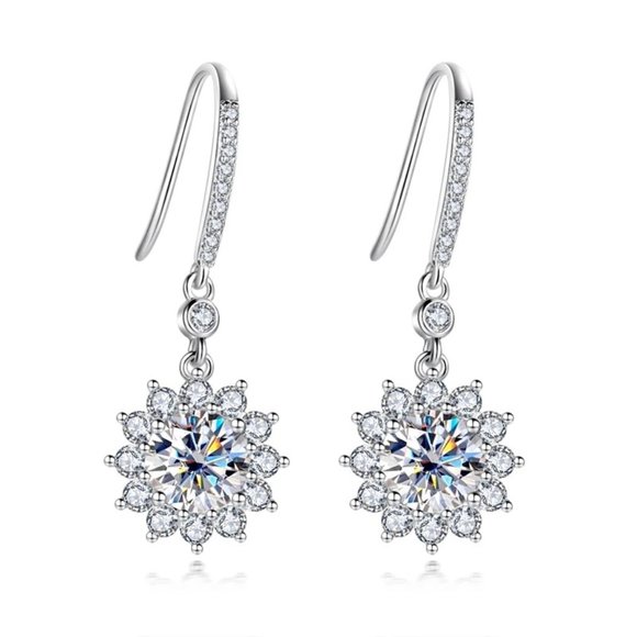 Jewelry - Certified 2ct. t.w. Diamond Brilliant Cut Flower Earrings